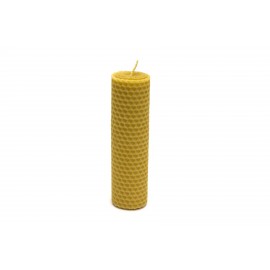 Rolovaná svíčka ze včelího vosku "Střeďák"