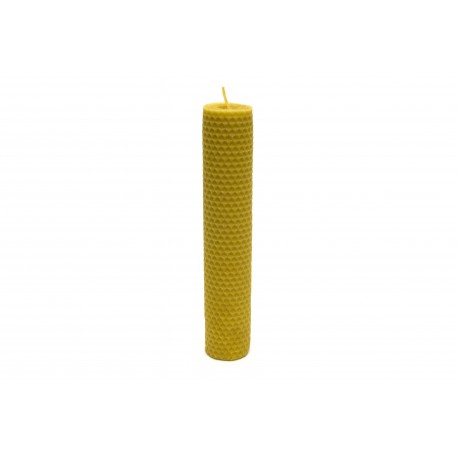 Rolovaná svíčka ze včelího vosku 21,5x4 cm