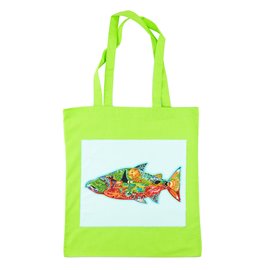 Nákupní látková taška na rameno "Záhadná ryba"
