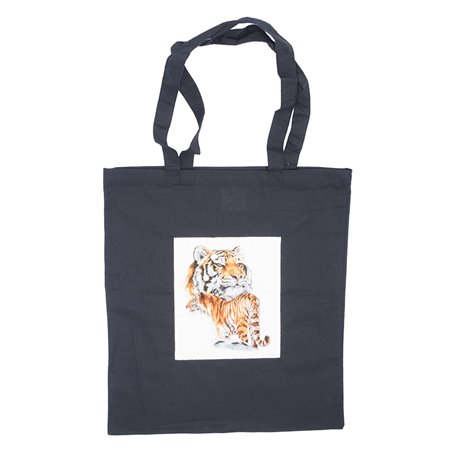 Nákupní látková taška na rameno "Sebejistý tygr"