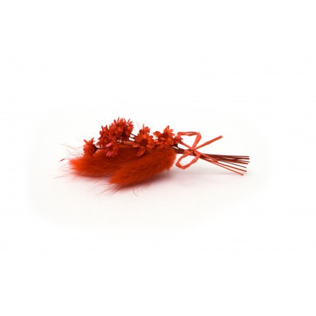 Červená kytička - 15 cm